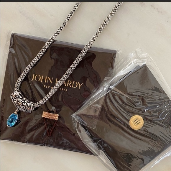John Hardy 18k Gold And Sterling Silver Topaz Necklace - Picture 1 of 5